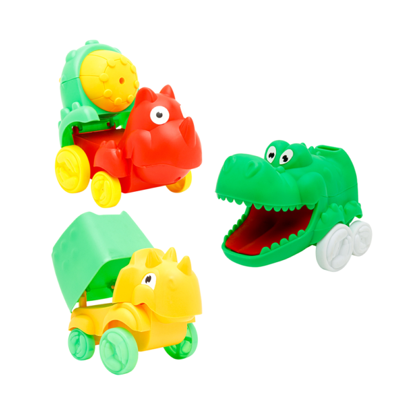 Mini Monster Wheel - Dino, Croc, Alligator (Pack of 3)