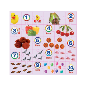 2 in 1  Puzzles - Puzzles and Cute Picture Book - Numbers, Colours and Shapes