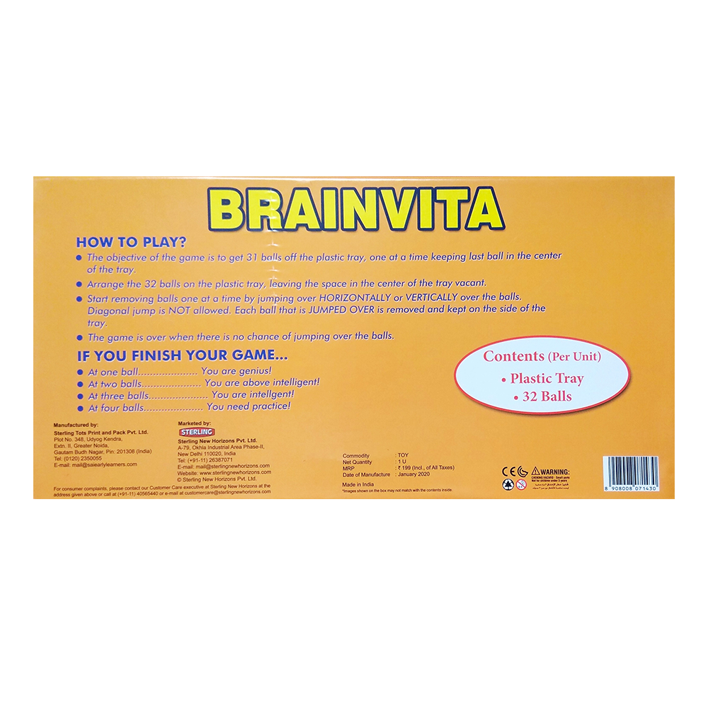 Sterling Board Game - Brainvita